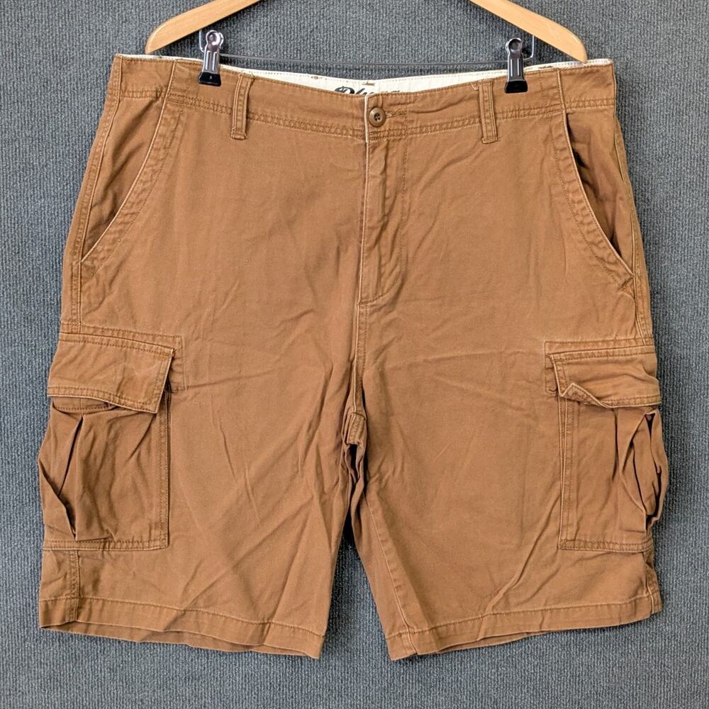 Plugg Shorts Mens 38 (Fits 40x11) Baggy Cargo Camel Cotton Dad Skater Summer